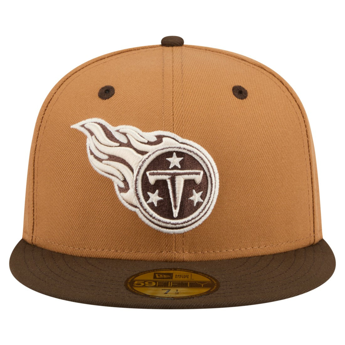 Tennessee Titans New Era Two-Tone Walnut 59FIFTY Fitted Hat Light Brown/Dark Brown
