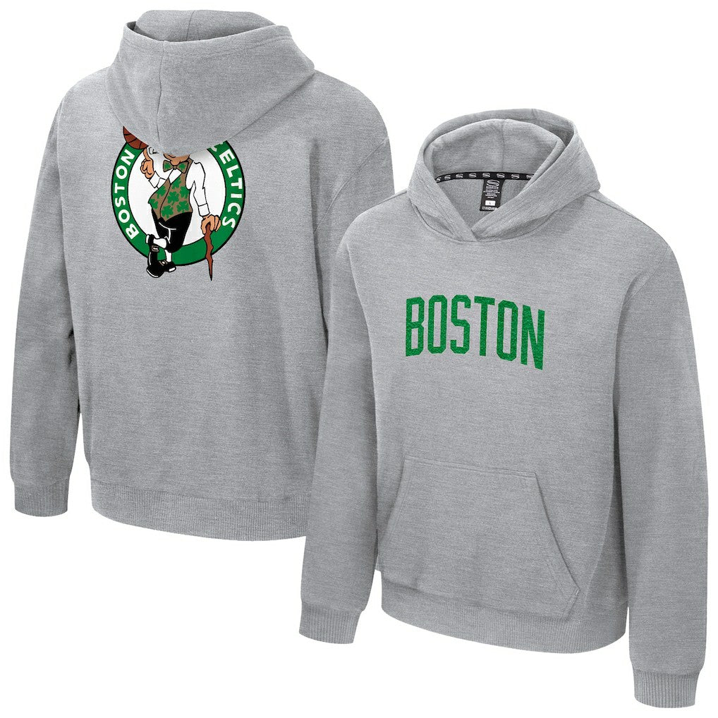 Boston Celtics Stadium Essentials Unisex First Team Club Level Hoodie Heather Gray