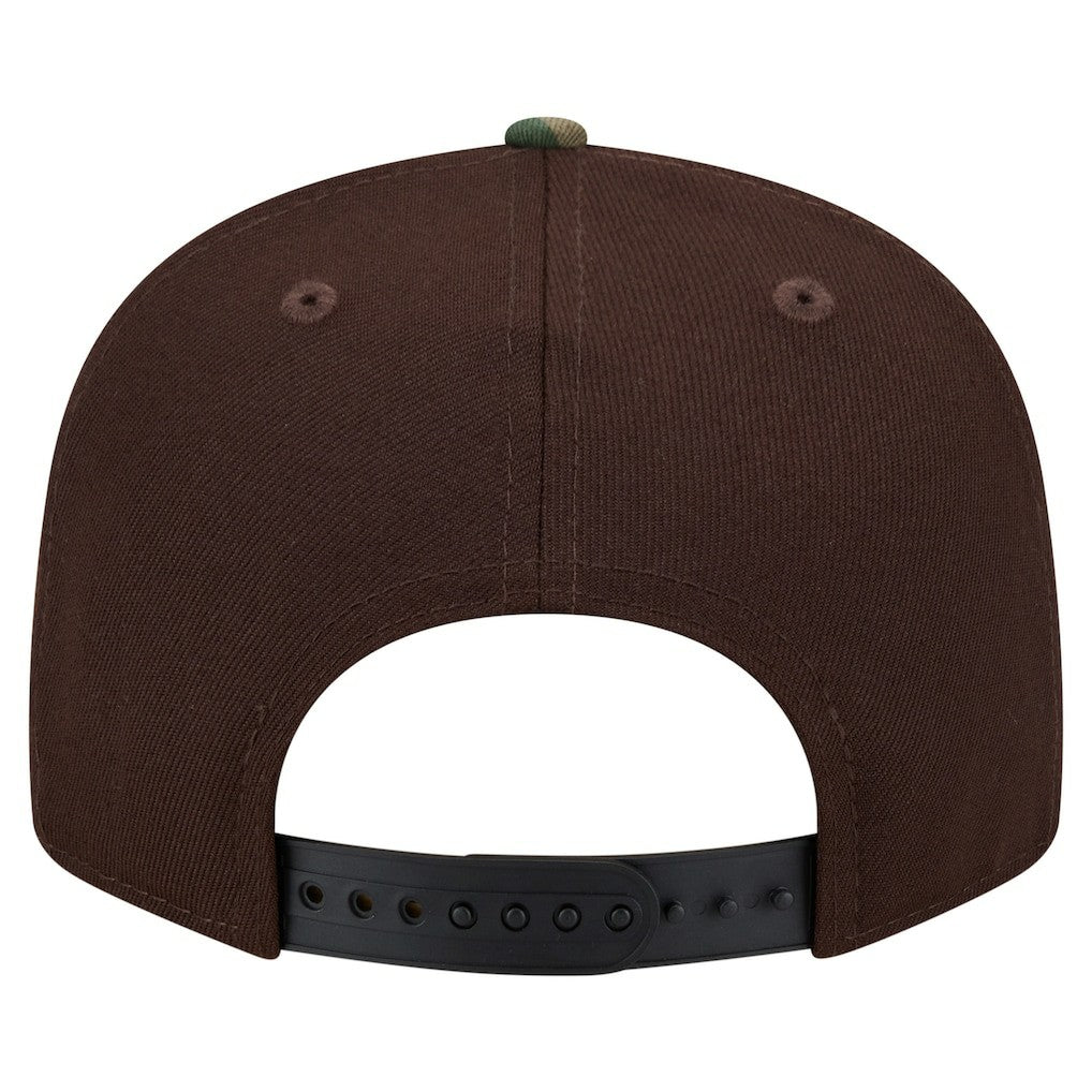 Chicago Bears Adult Burnt Wood Camo 9FIFTY Snapback Hat Dark Brown
