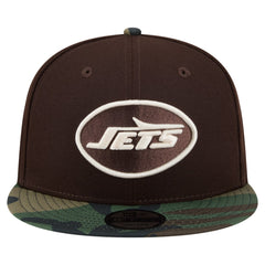 New York Jets Adult Burnt Wood Camo 9FIFTY Snapback Hat Dark Brown