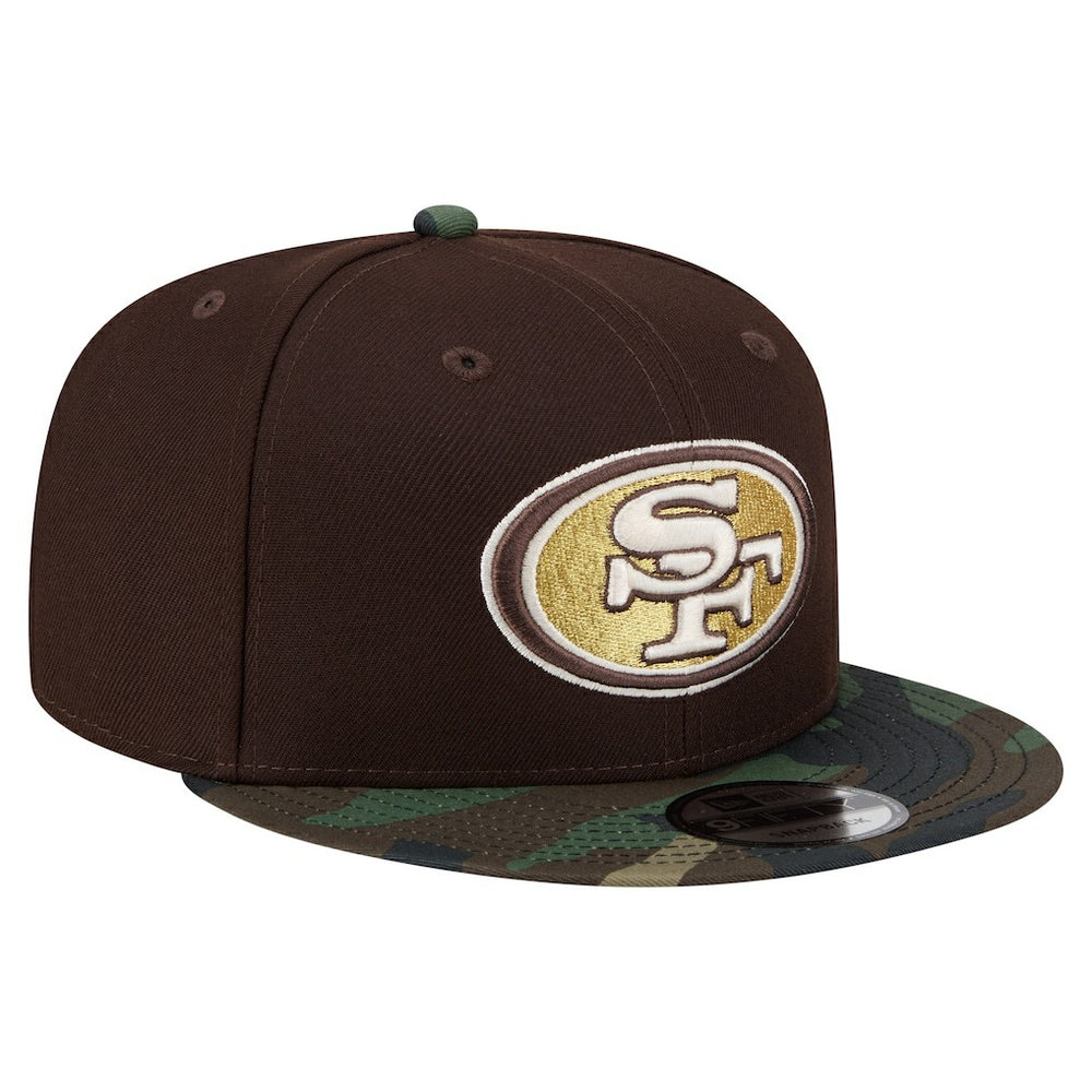 San Francisco 49ers Adult Burnt Wood Camo 9FIFTY Snapback Hat Dark Brown
