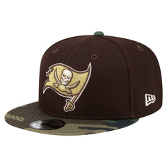 Tampa Bay Buccaneers Adult Burnt Wood Camo 9FIFTY Snapback Hat Dark Brown