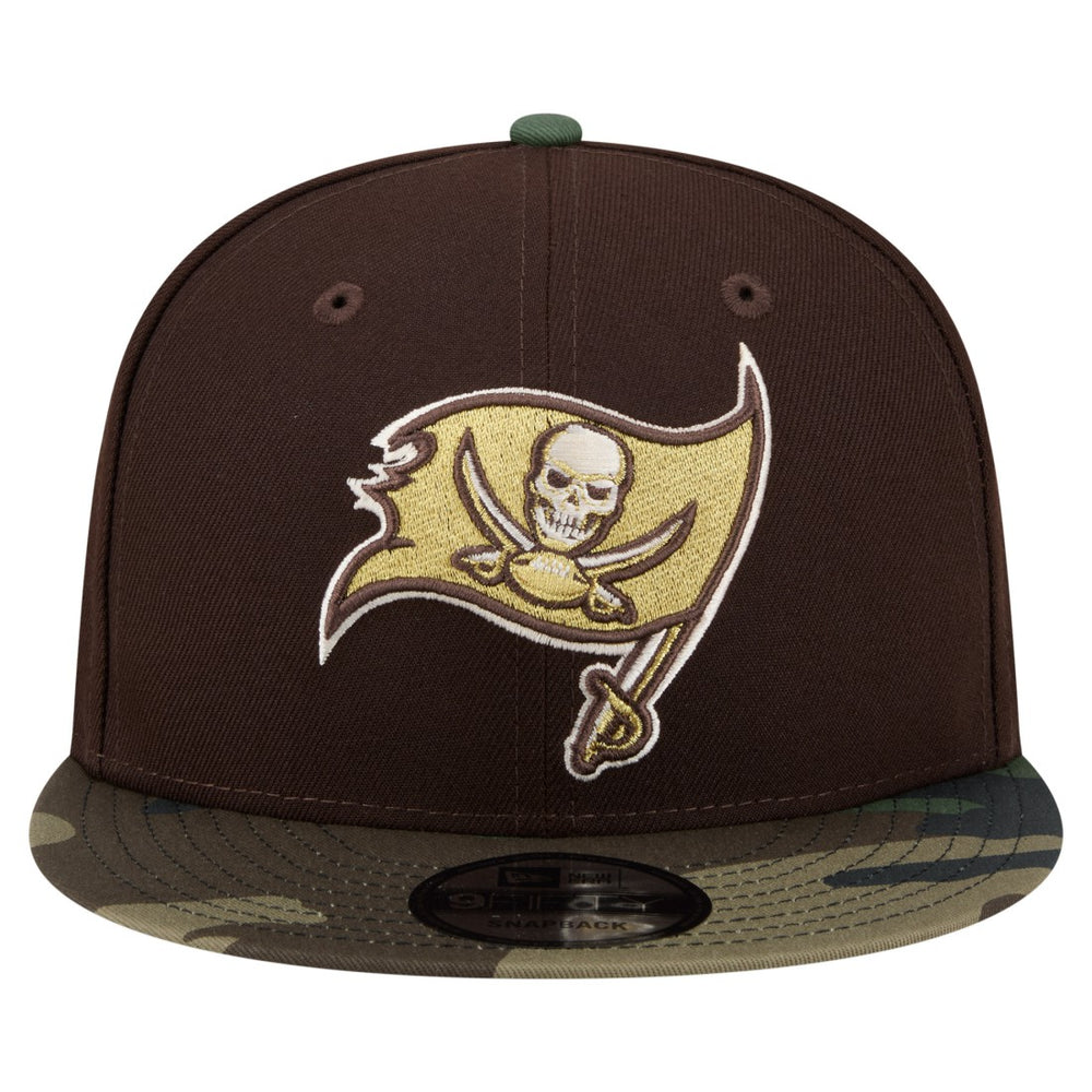 Tampa Bay Buccaneers Adult Burnt Wood Camo 9FIFTY Snapback Hat Dark Brown