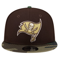 Tampa Bay Buccaneers Adult Burnt Wood Camo 9FIFTY Snapback Hat Dark Brown