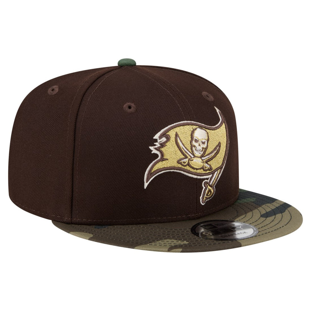 Tampa Bay Buccaneers Adult Burnt Wood Camo 9FIFTY Snapback Hat Dark Brown