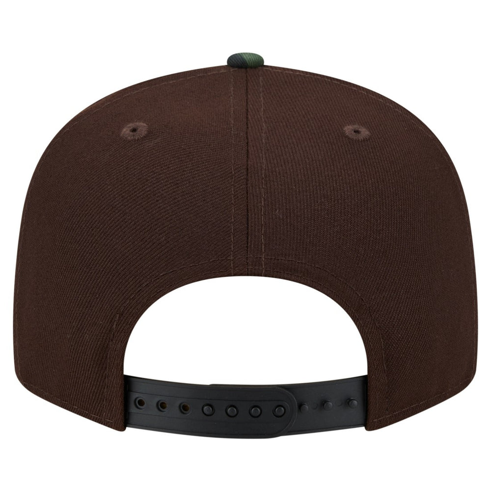 Washington Commanders Adult Burnt Wood Camo 9FIFTY Snapback Hat Dark Brown