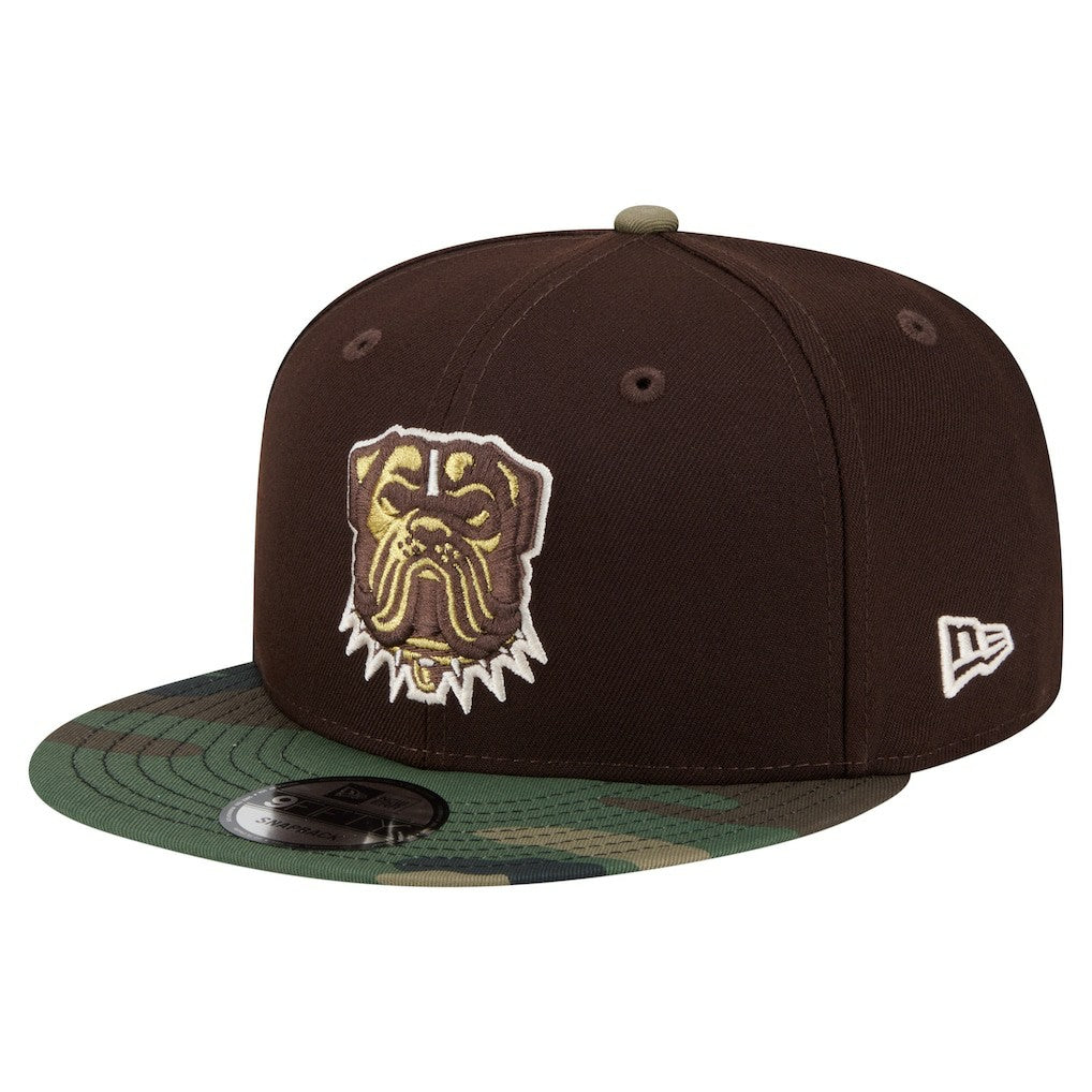 Cleveland Browns Adult Burnt Wood Camo 9FIFTY Snapback Hat Dark Brown