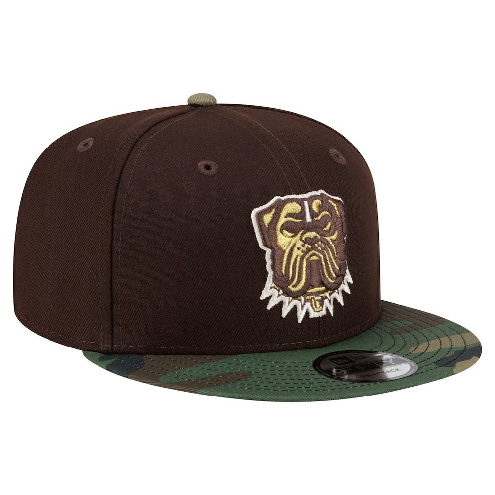 Cleveland Browns Adult Burnt Wood Camo 9FIFTY Snapback Hat Dark Brown