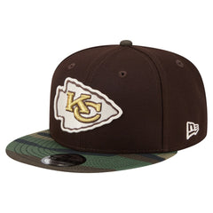 Kansas City Chiefs Adult Burnt Wood Camo 9FIFTY Snapback Hat Dark Brown
