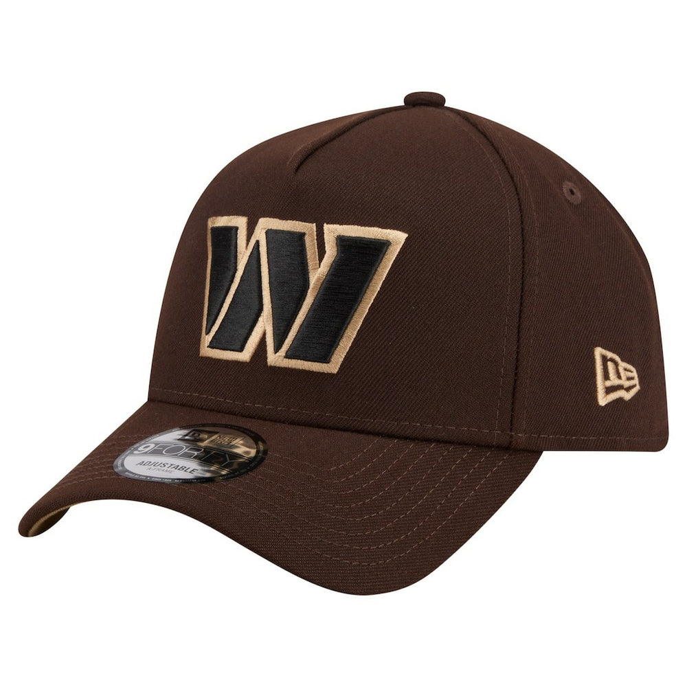 Washington Commanders New Era Burnt Wood A-Frame 9FORTY Adjustable Hat Dark Brown