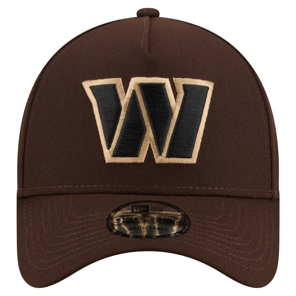 Washington Commanders New Era Burnt Wood A-Frame 9FORTY Adjustable Hat Dark Brown
