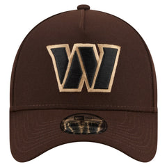 Washington Commanders New Era Burnt Wood A-Frame 9FORTY Adjustable Hat Dark Brown