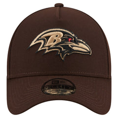 Baltimore Ravens New Era Burnt Wood A-Frame 9FORTY Adjustable Hat Dark Brown