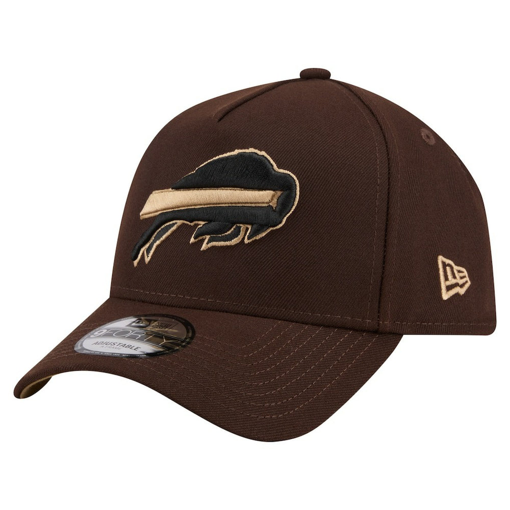 Buffalo Bills New Era Burnt Wood A-Frame 9FORTY Adjustable Hat Dark Brown