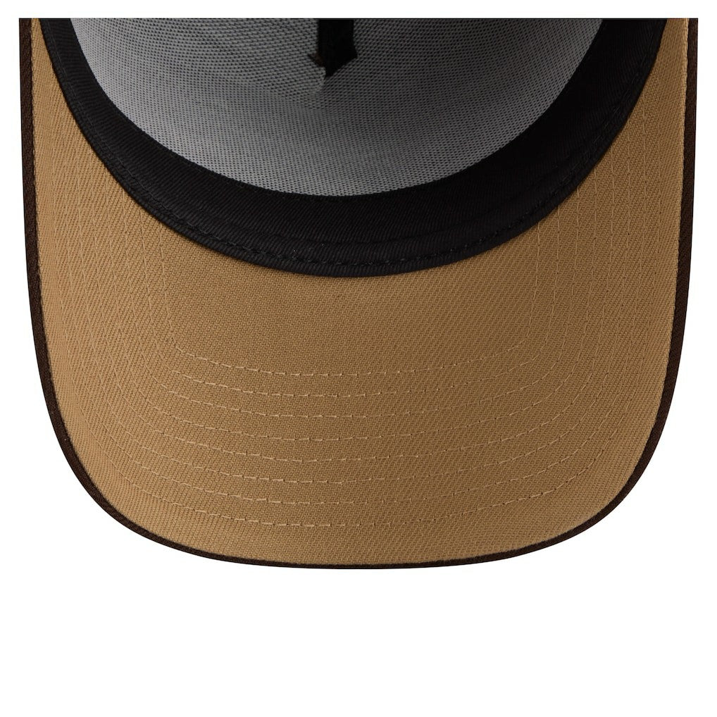 Detroit Lions New Era Burnt Wood A-Frame 9FORTY Adjustable Hat Dark Brown