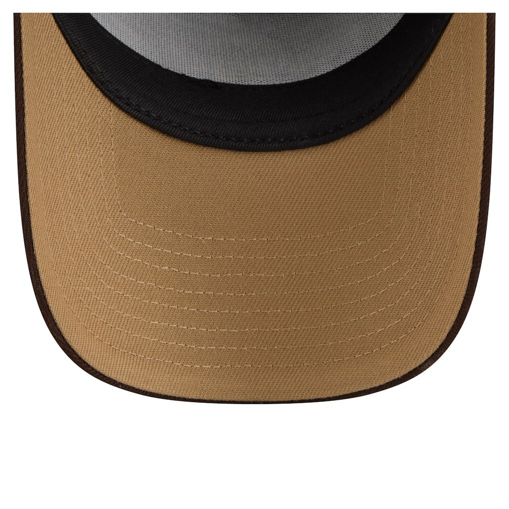 Miami Dolphins New Era Burnt Wood A-Frame 9FORTY Adjustable Hat Dark Brown