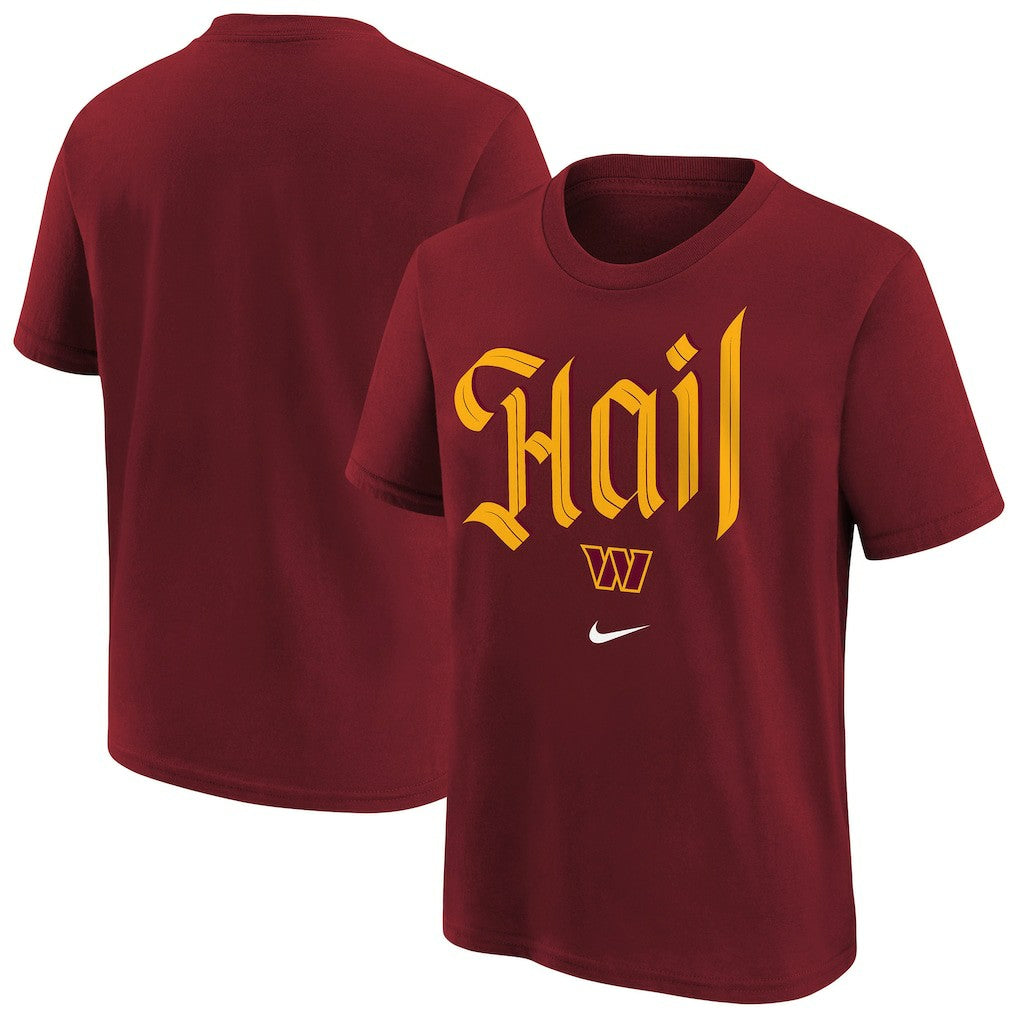 Washington Commanders Youth Hail T-Shirt Burgundy