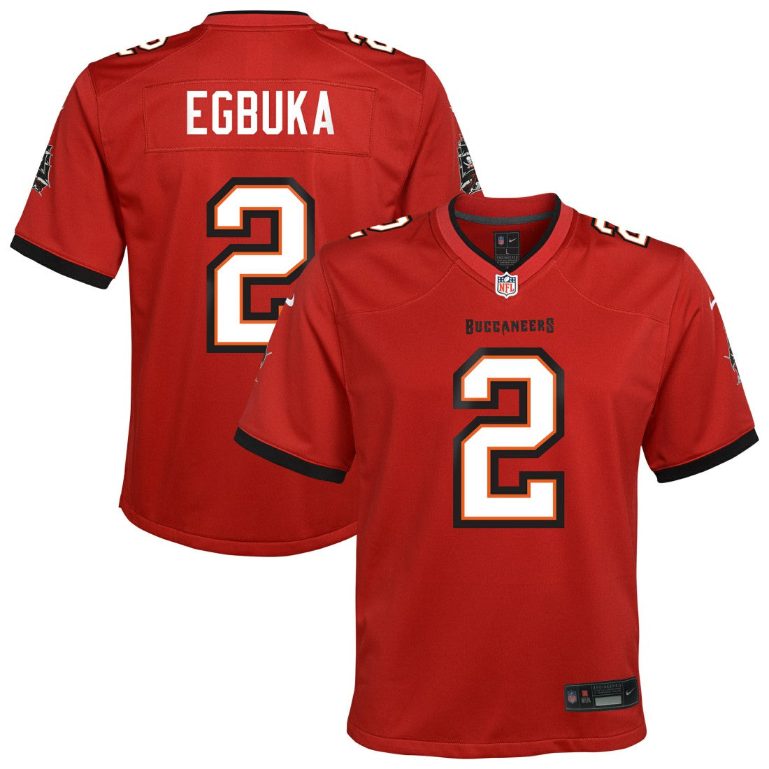 Emeka Egbuka Tampa Bay Buccaneers Youth Team Game Jersey Red