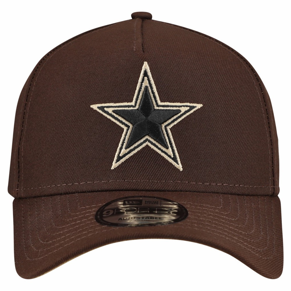 Dallas Cowboys New Era Burnt Wood A-Frame 9FORTY Adjustable Hat Dark Brown