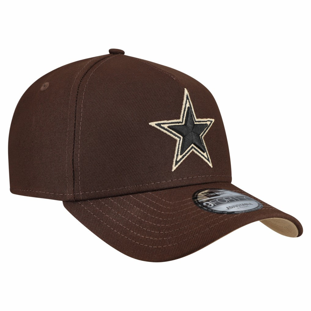 Dallas Cowboys New Era Burnt Wood A-Frame 9FORTY Adjustable Hat Dark Brown