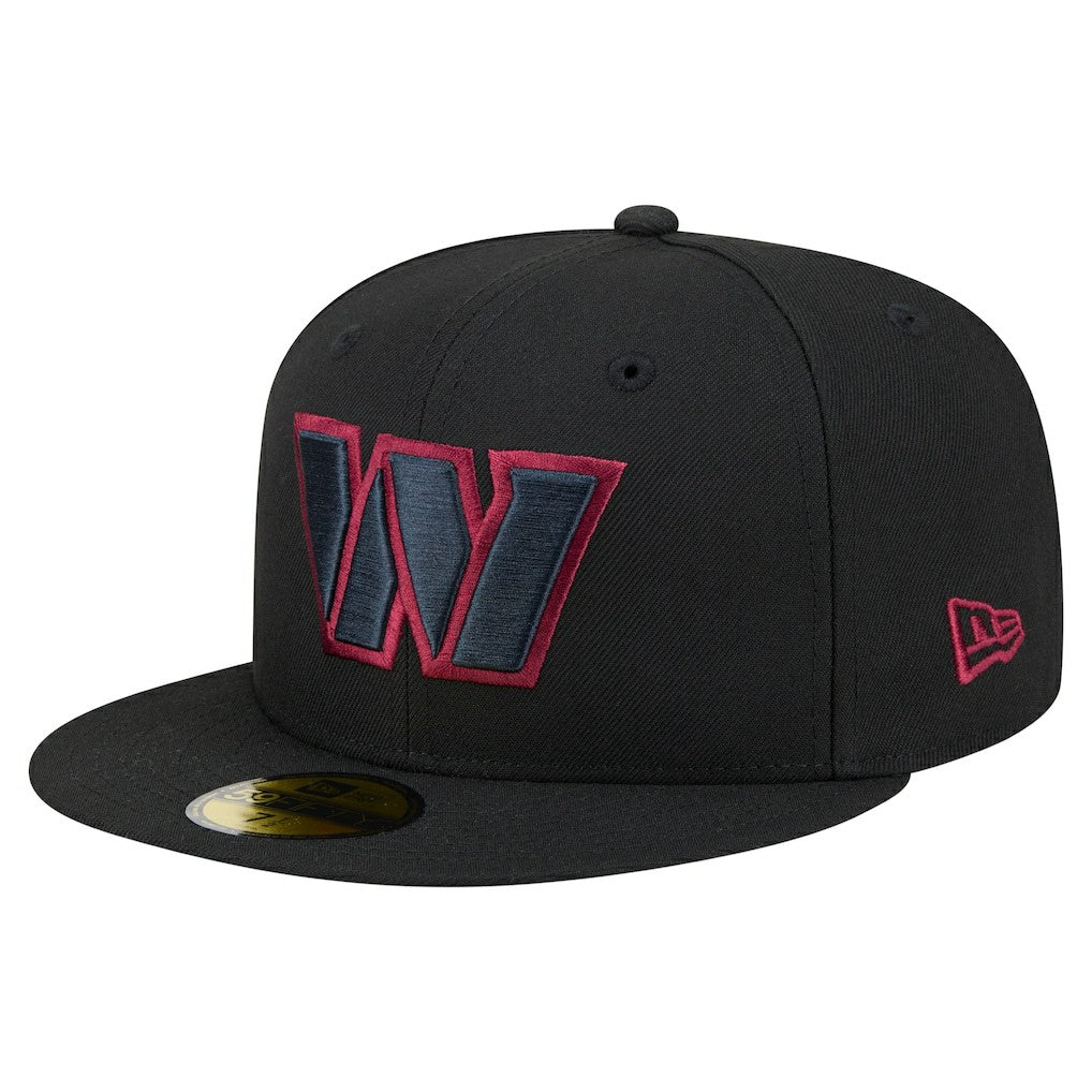 Washington Commanders New Era Color Pop 59FIFTY Fitted Hat Black