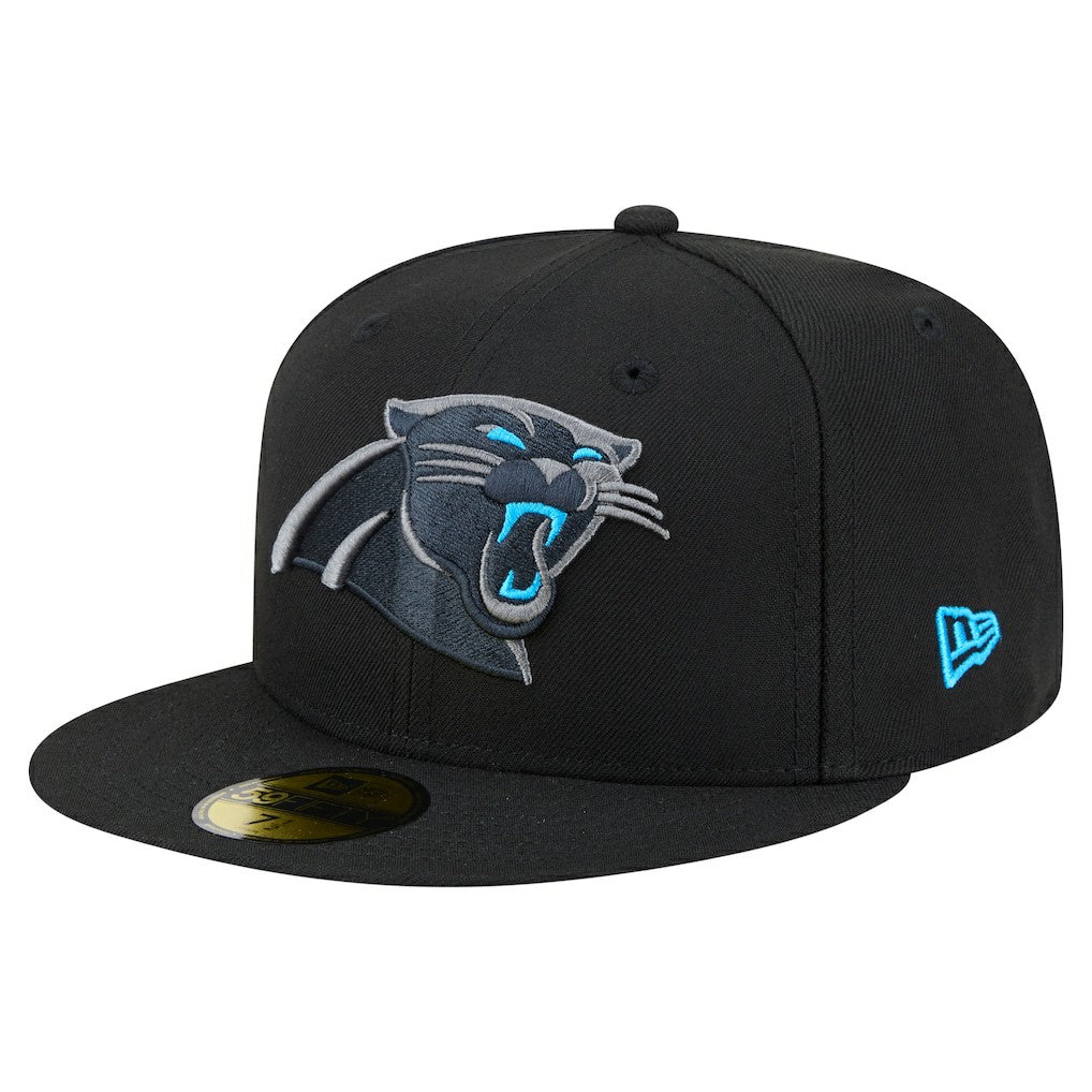 Carolina Panthers New Era Color Pop 59FIFTY Fitted Hat Black