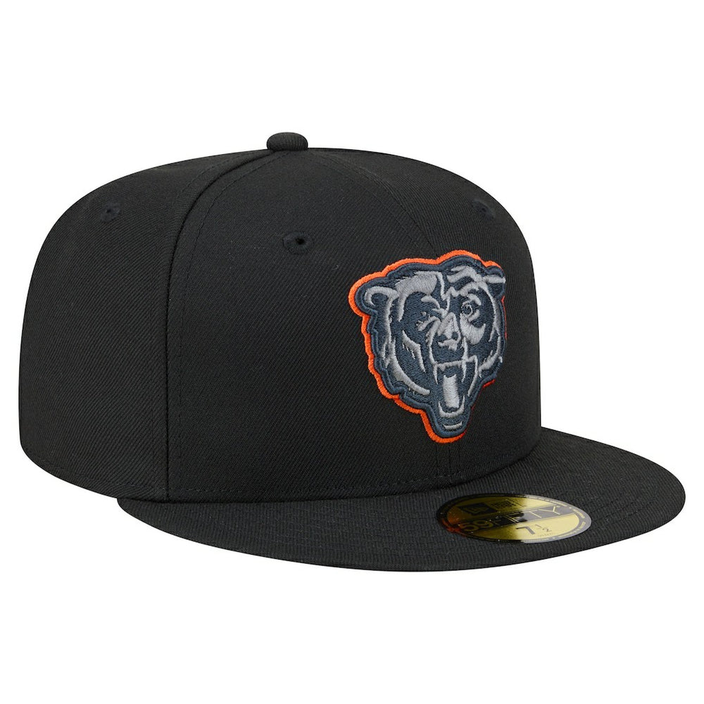 Chicago Bears New Era Color Pop 59FIFTY Fitted Hat Black