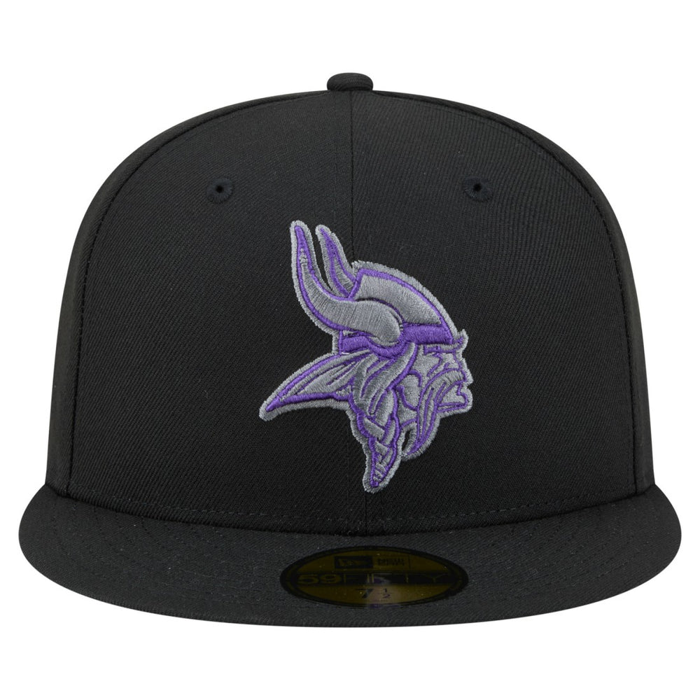 Minnesota Vikings New Era Color Pop 59FIFTY Fitted Hat Black