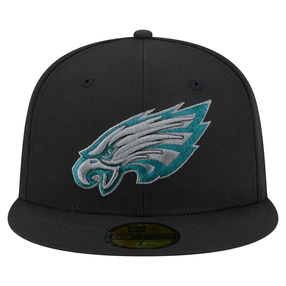 Philadelphia Eagles New Era Color Pop 59FIFTY Fitted Hat Black