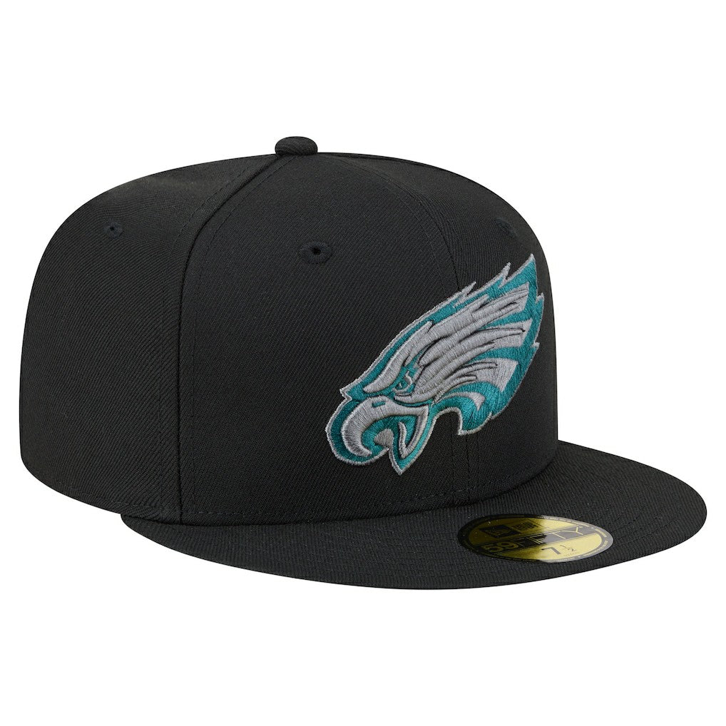 Philadelphia Eagles New Era Color Pop 59FIFTY Fitted Hat Black
