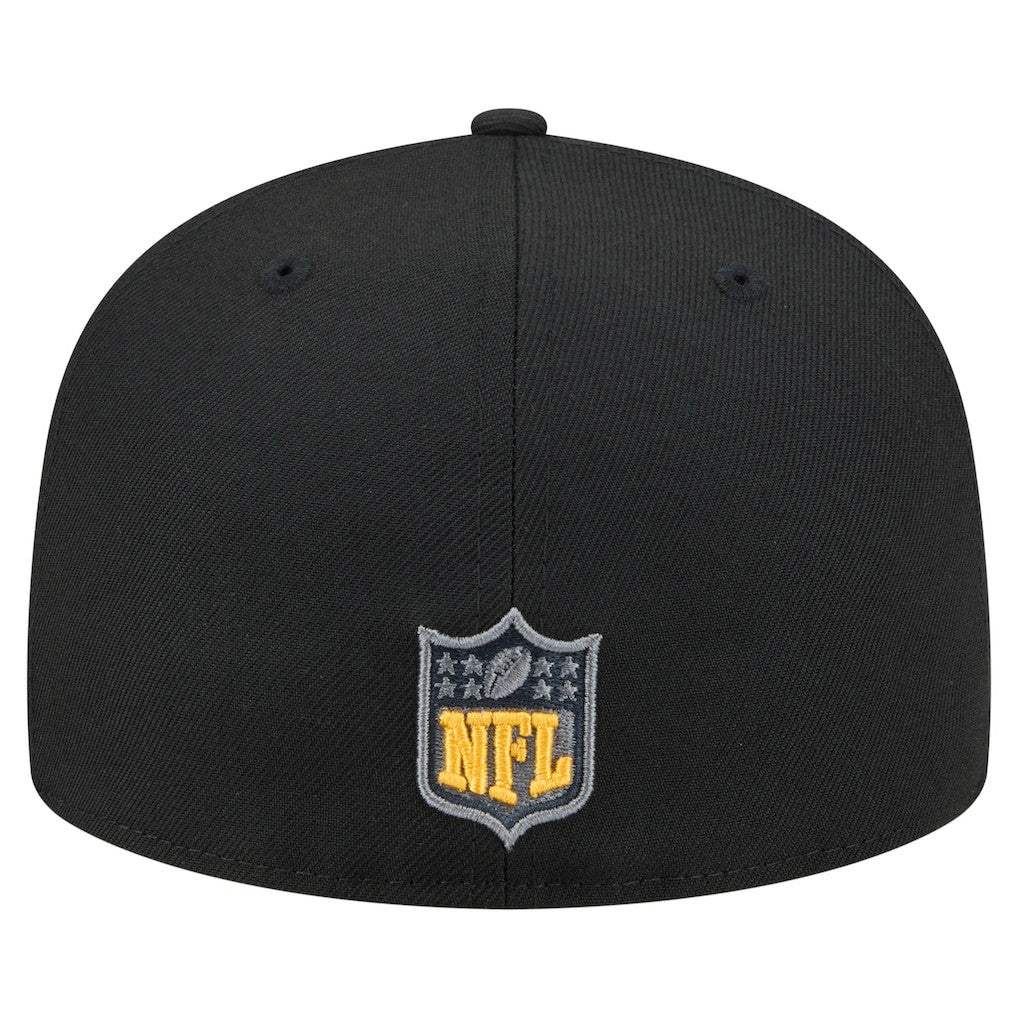 Pittsburgh Steelers New Era Color Pop 59FIFTY Fitted Hat Black