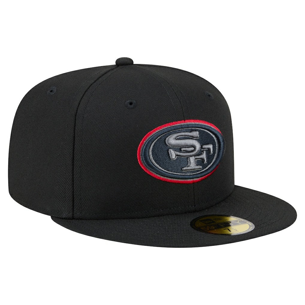 San Francisco 49ers New Era Color Pop 59FIFTY Fitted Hat Black