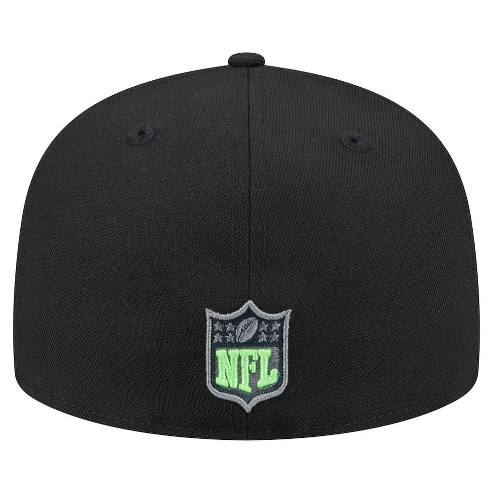 Seattle Seahawks New Era Color Pop 59FIFTY Fitted Hat Black