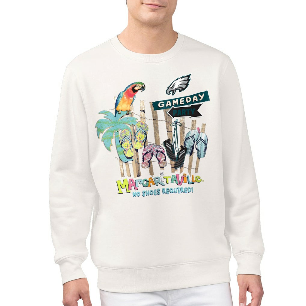 Philadelphia Eagles Margaritaville Gameday Party Fleece Sweatshirt Cream
