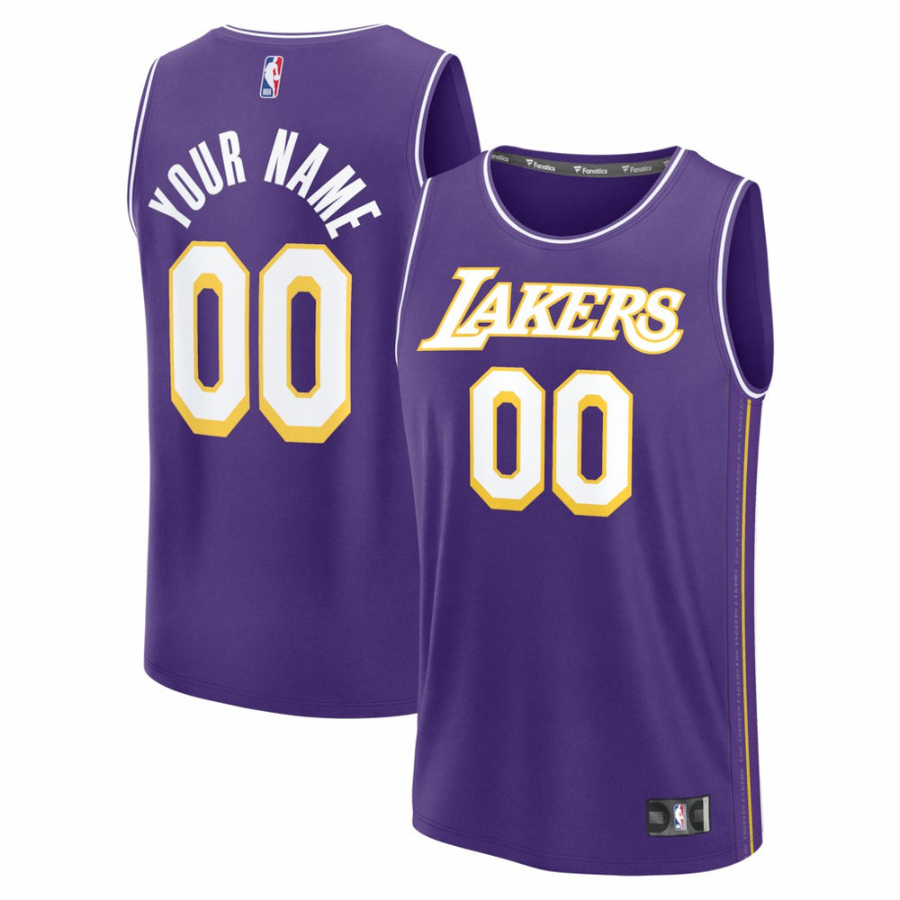 Los Angeles Lakers Fastbreak Custom Jersey Statement Edition Purple