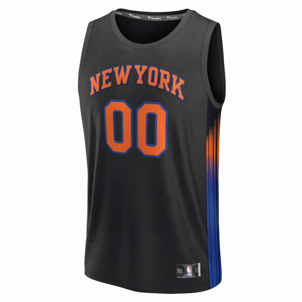 New York Knicks Fastbreak Custom Jersey Statement Edition Black