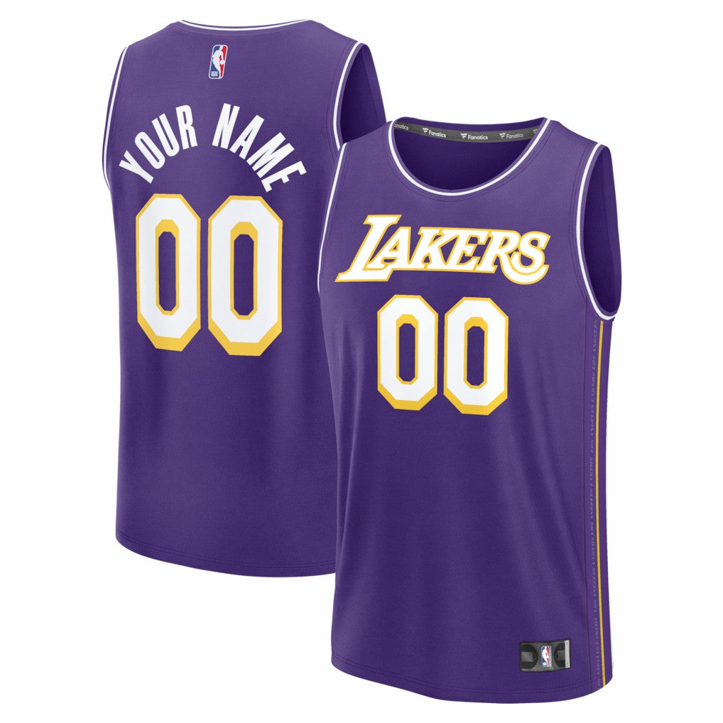 Los Angeles Lakers Youth Fastbreak Custom Jersey Statement Edition Purple