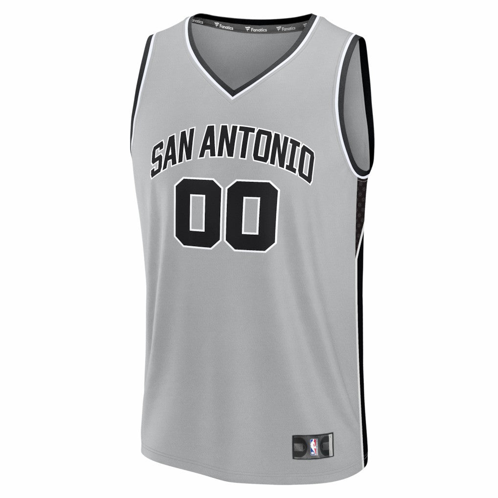 San Antonio Spurs Youth Fastbreak Custom Jersey Statement Edition Silver