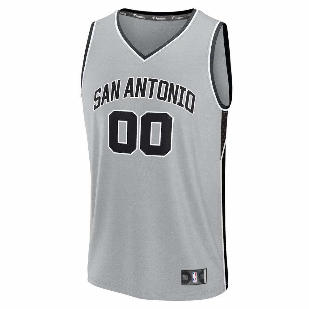 San Antonio Spurs Youth Fastbreak Custom Jersey Statement Edition Silver