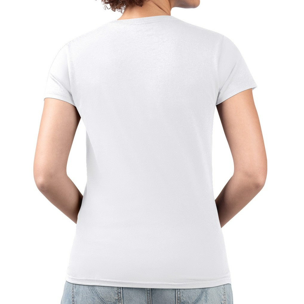 Brooklyn Nets G-III 4Her by Carl Banks Women's Super-Slim-Fit Metallic Drop Lightweight V-Neck T-Shirt White