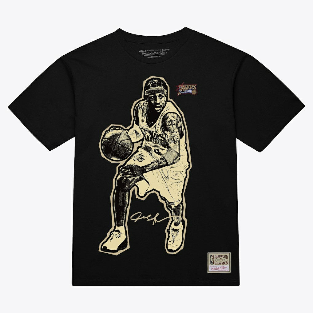 Allen Iverson Philadelphia 76ers Unisex Blockbuster Player Graphic T-Shirt Black
