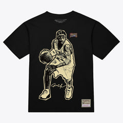 Allen Iverson Philadelphia 76ers Unisex Blockbuster Player Graphic T-Shirt Black