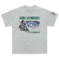 Seattle Seahawks Ceremony of Roses Jimi Hendrix Vintage Athletic T-Shirt Heather Gray