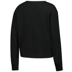 Indianapolis Colts New Era Women's Sport Night Thermal Long Sleeve Cropped T-Shirt Black