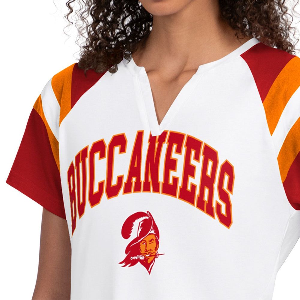 Tampa Bay Buccaneers Starter Women's Game On Notch Neck T-Shirt White