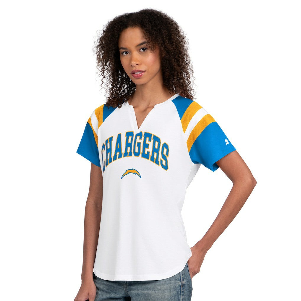Los Angeles Chargers Starter Women's Game On Notch Neck T-Shirt White