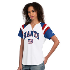 New York Giants Starter Women's Game On Notch Neck T-Shirt White