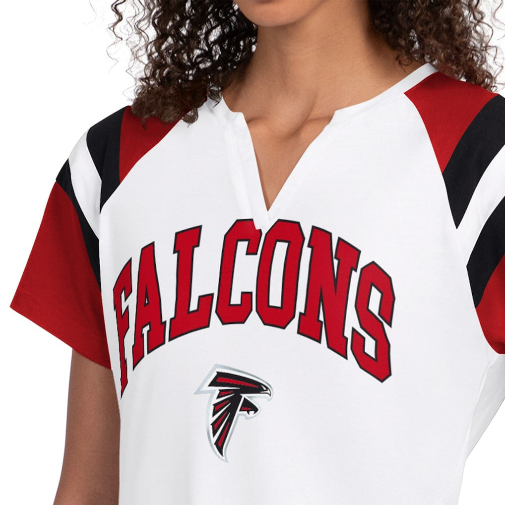 Atlanta Falcons Starter Women's Game On Notch Neck T-Shirt White
