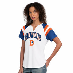 Denver Broncos Starter Women's Game On Notch Neck T-Shirt White
