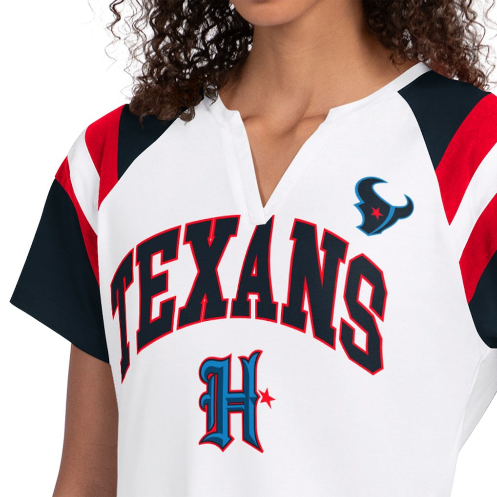 Houston Texans Starter Women's Game On Notch Neck T-Shirt White
